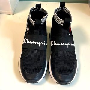 REVERSE WEAVE BLACK RALLY PRO HIGH-TOP SNEAKERS - like new